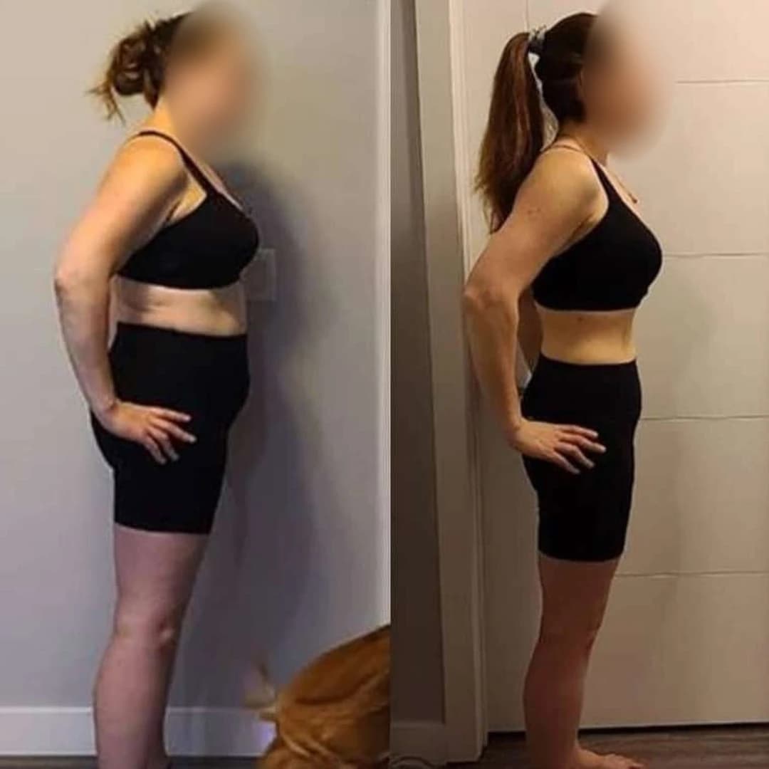 Jenna, before and after transformation