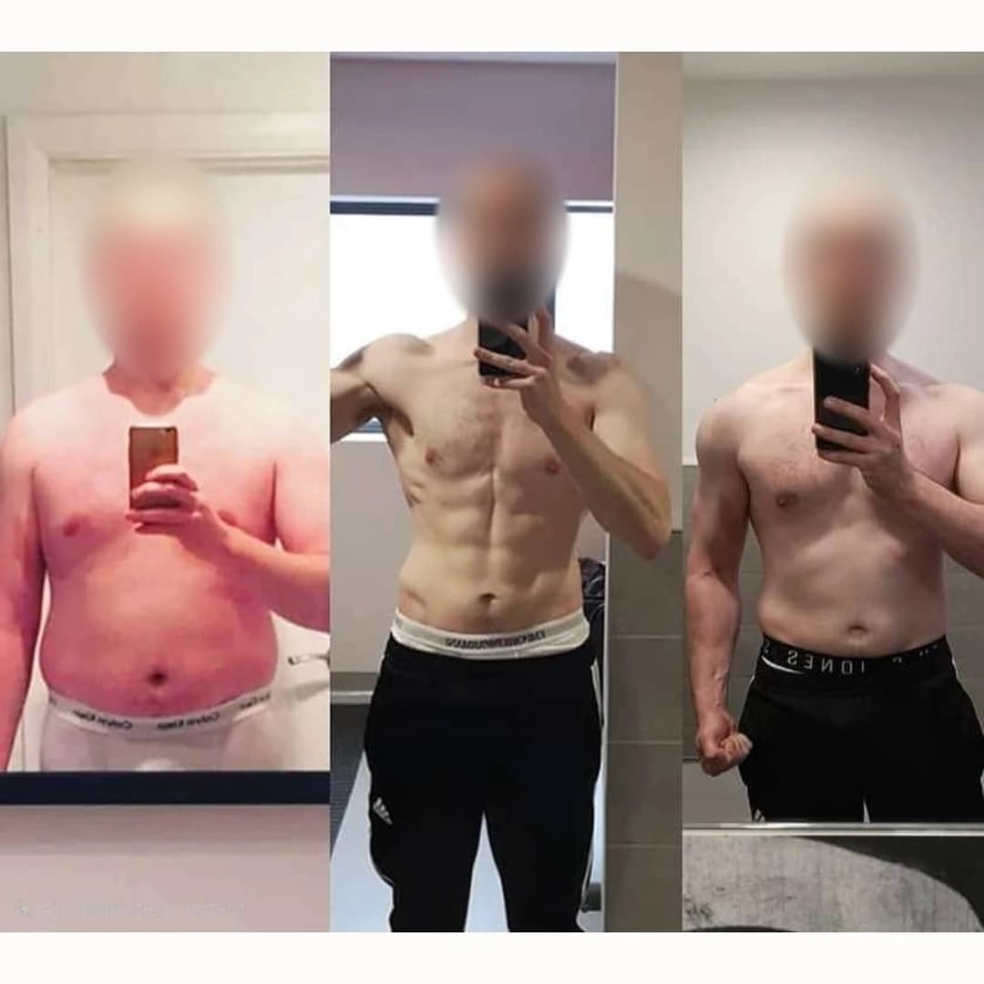 Colm, before and after transformation