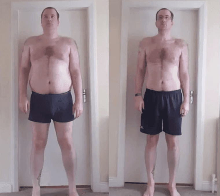 Oscar, before and after transformation