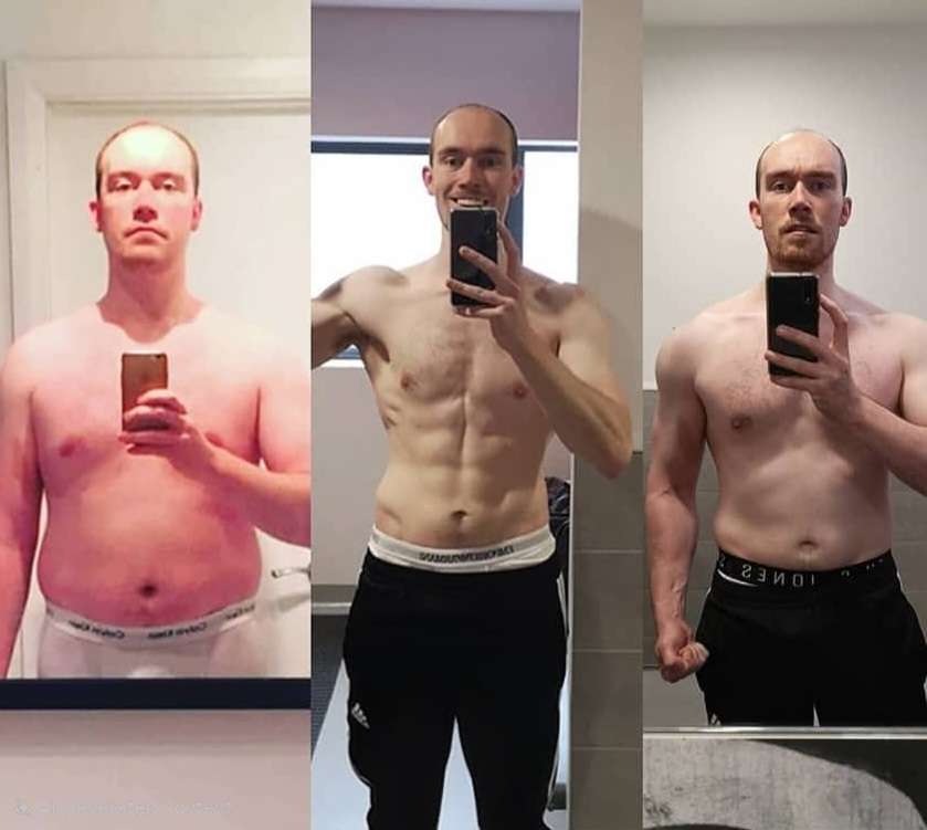 Colm, before and after transformation